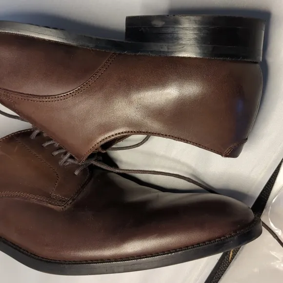 Dunross &amp; Sons Brown Leather Oxford Dress Shoes