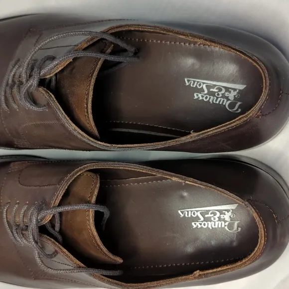 Dunross &amp; Sons Brown Leather Oxford Dress Shoes