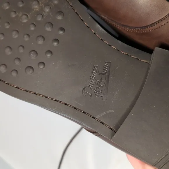 Dunross &amp; Sons Brown Leather Oxford Dress Shoes