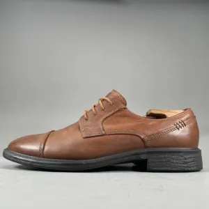 Ecco Derby Men’s EU 42 US 8 Brown Leather Dress Shoes Lace Up Cap Toe Oxford EUC
