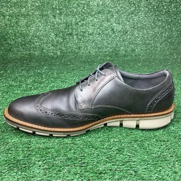 ECCO Jeremy $160 Men's Gray Wingtip Oxfords Dress Shoes Size EU 45 / US 11-11.5