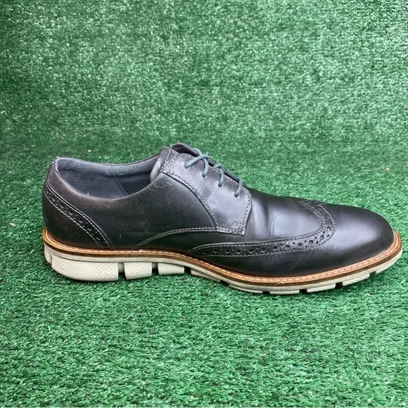 ECCO Jeremy $160 Men's Gray Wingtip Oxfords Dress Shoes Size EU 45 / US 11-11.5