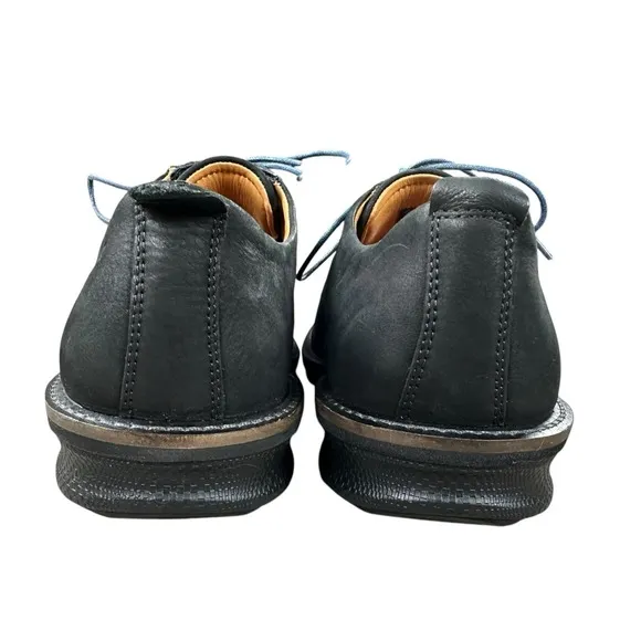 ECCO Men's 41 / 7-7.5 US Contoured Oxford Tie Shoes 632054 Black Nubuck Leather