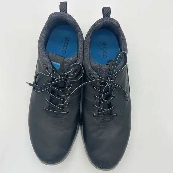 Ecco Mens 46 Black S Three Signature Iceman Limited Edition Golf Shoes Spikes