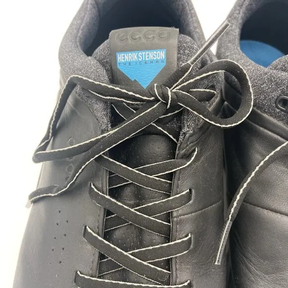 Ecco Mens 46 Black S Three Signature Iceman Limited Edition Golf Shoes Spikes