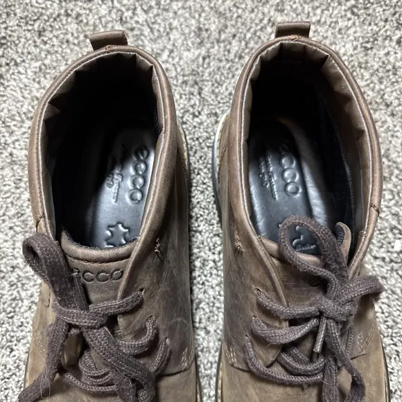 Ecco Men's Size 10 US Chukka Tie  Turn GTX Lace-Up Boot  Leather Brown