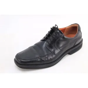 Ecco Seattle Apron Toe Men’s  Black Leather Lace Up Dress Shoes Sz 45 US 11