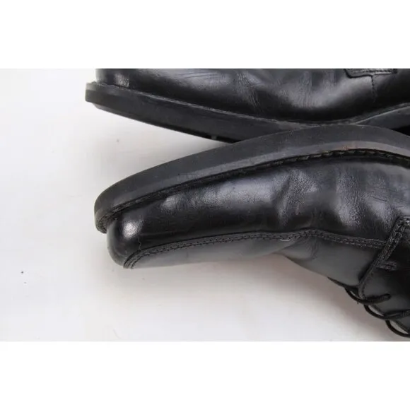 Ecco Seattle Apron Toe Men’s  Black Leather Lace Up Dress Shoes Sz 45 US 11