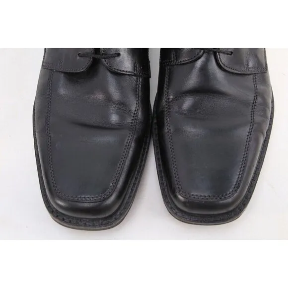 Ecco Seattle Apron Toe Men’s  Black Leather Lace Up Dress Shoes Sz 45 US 11