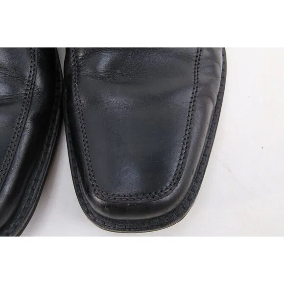 Ecco Seattle Apron Toe Men’s  Black Leather Lace Up Dress Shoes Sz 45 US 11