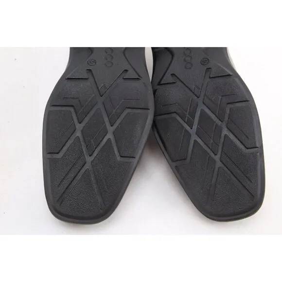 Ecco Seattle Apron Toe Men’s  Black Leather Lace Up Dress Shoes Sz 45 US 11