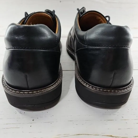 Ecco Shoes Mens Holton Toe Tie Oxford Lace Up Black Leather EU 44 US‎ 10-10.5