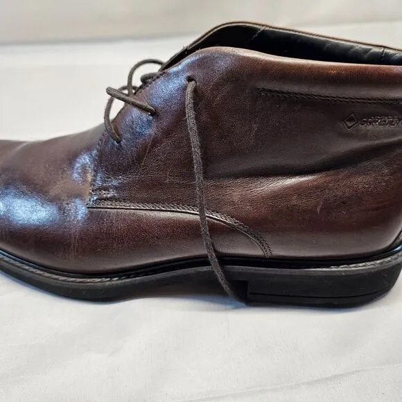 ECCO Shoes‎ Size US 10 Vitrus Tie Boot Chukka Brown Leather Gore-Tex Men