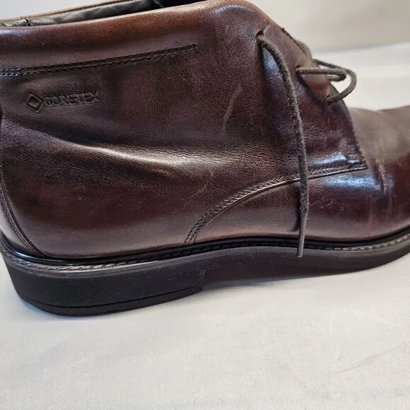 ECCO Shoes‎ Size US 10 Vitrus Tie Boot Chukka Brown Leather Gore-Tex Men