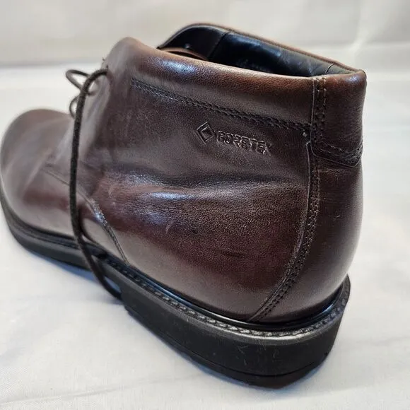 ECCO Shoes‎ Size US 10 Vitrus Tie Boot Chukka Brown Leather Gore-Tex Men