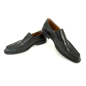 Ecco Windsor Men EUR 45 US 12 Black Leather Slip-On Apron Toe Dress Shoes