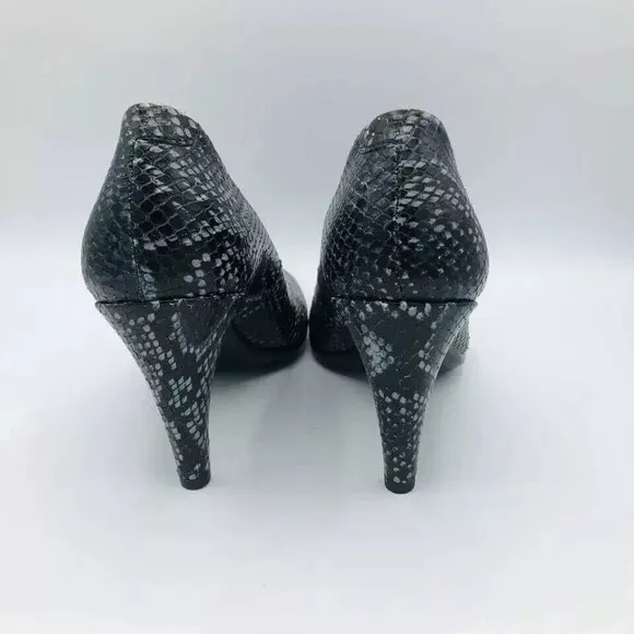 ECCO Womens Shoes Size 9 / EU40 Heels Danish Design Snake Animal Pointed Toe