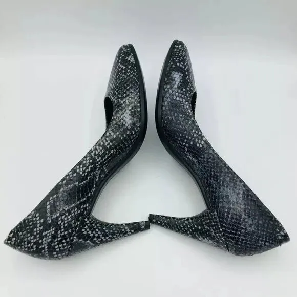 ECCO Womens Shoes Size 9 / EU40 Heels Danish Design Snake Animal Pointed Toe