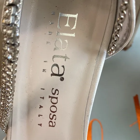 Elata Satin White Bridal Shoes