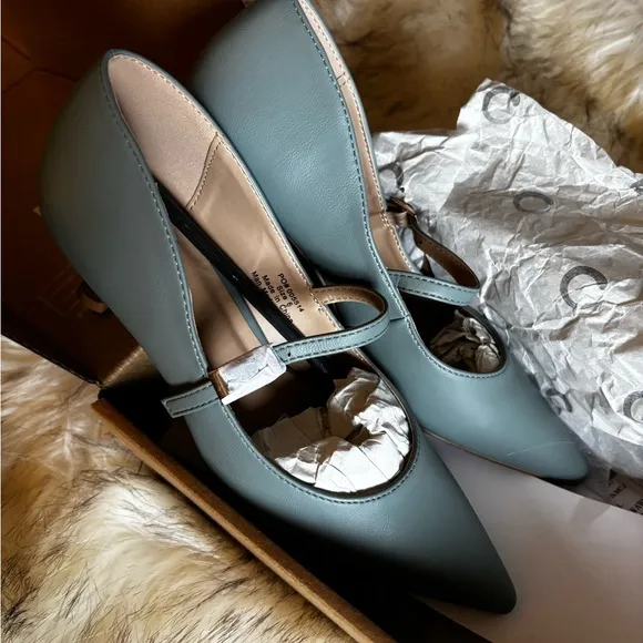 🩰👠Elegant Grayish blue”MANZA BLUE” Mary Jane Heels🎁💋