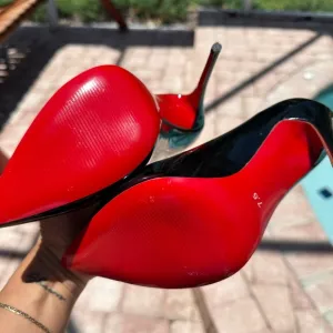 Elegant Red and Black Stiletto Heels