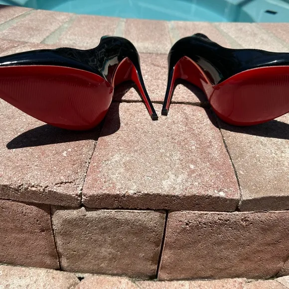 Elegant Red and Black Stiletto Heels