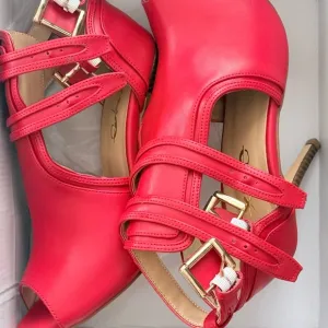 Elegant Red Women's Heels