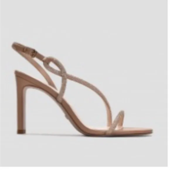 Elegant Tan Strappy Heels