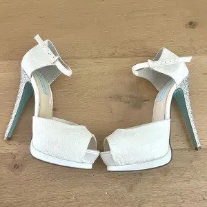 Elegant White and Silver Women's Heels