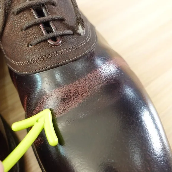EMPORIO ARMANI Oxford Shoes Mens 9.5 Brown Leather Lace Up Dress Luxury ITALY