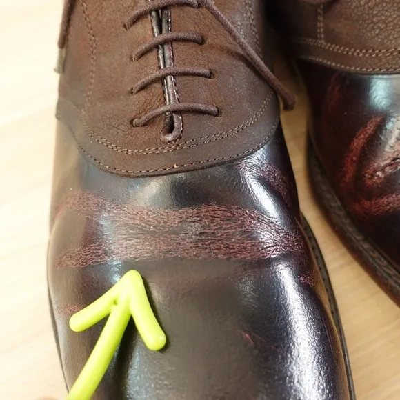 EMPORIO ARMANI Oxford Shoes Mens 9.5 Brown Leather Lace Up Dress Luxury ITALY