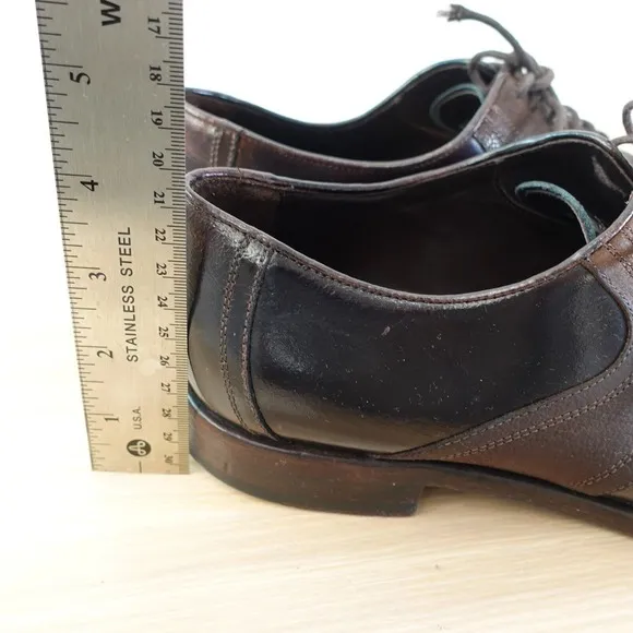 EMPORIO ARMANI Oxford Shoes Mens 9.5 Brown Leather Lace Up Dress Luxury ITALY