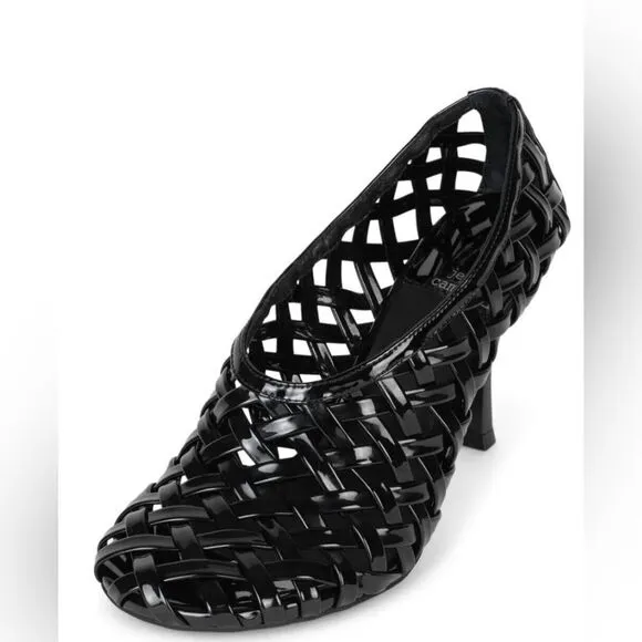 ENCAGED-H jeffrey Campbell stiletto pumps lattice woven heels cutout shoes jelly