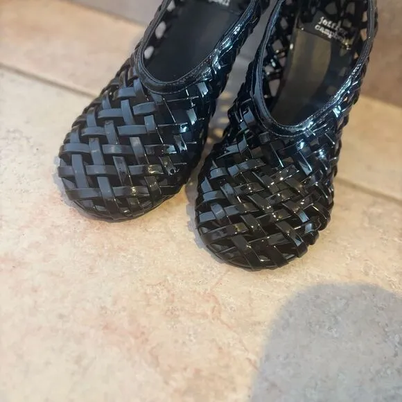 ENCAGED-H jeffrey Campbell stiletto pumps lattice woven heels cutout shoes jelly