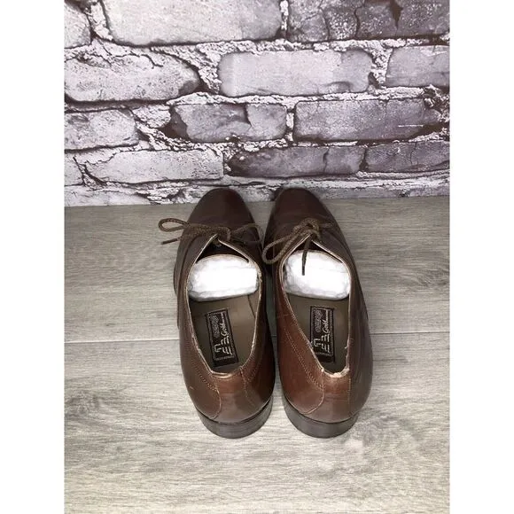 Ennesi Gold VTG Brown Leather Derby Lace Up Dress Shoes Men Sz 9.5D US/43EU