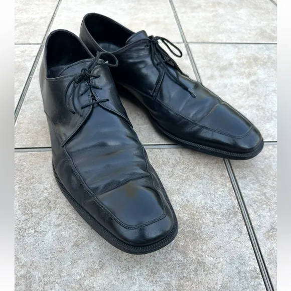 Ermenegildo Zegna Dress Shoes Men's Black Leather US 13