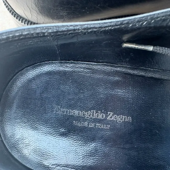 Ermenegildo Zegna Dress Shoes Men's Black Leather US 13