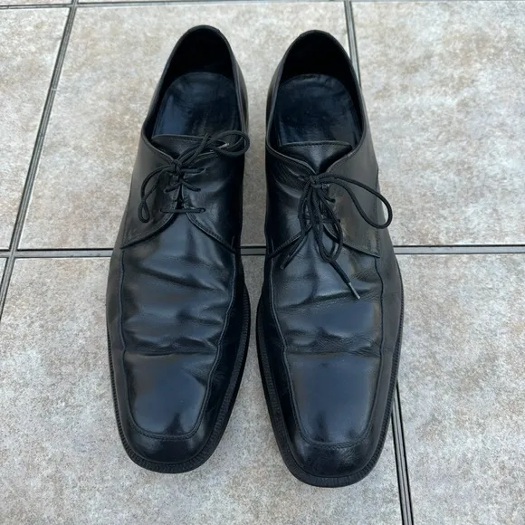 Ermenegildo Zegna Dress Shoes Men's Black Leather US 13