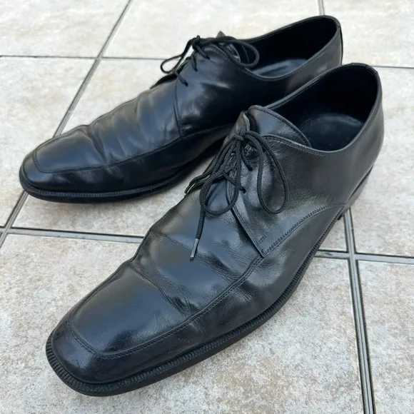 Ermenegildo Zegna Dress Shoes Men's Black Leather US 13