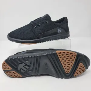 Etnies Mens Scout Black Black Gum Shoes Mens US Size 5.5