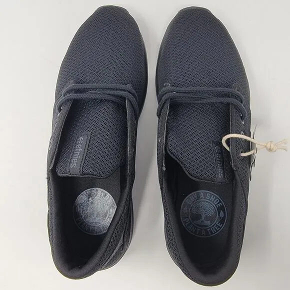 Etnies Mens Scout Black Black Gum Shoes Mens US Size 5.5