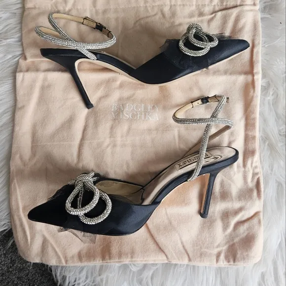EUC Badgley Mischka 'Sacred' Stiletto Pointed Toe Heel, Size 6.5