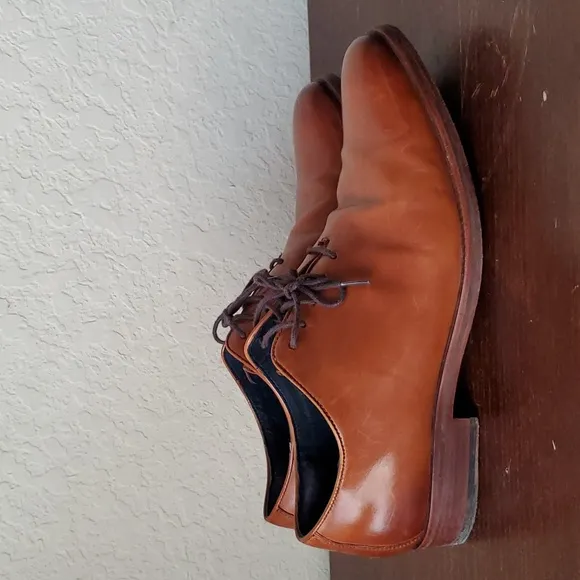 EUC. Cole Haan Mens Brown Lace Up Round Toe Oxford Dress Shoes Size 9.5M…