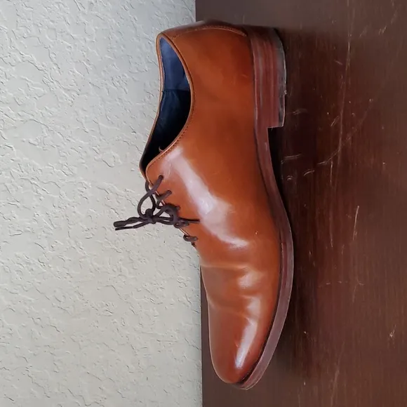 EUC. Cole Haan Mens Brown Lace Up Round Toe Oxford Dress Shoes Size 9.5M…