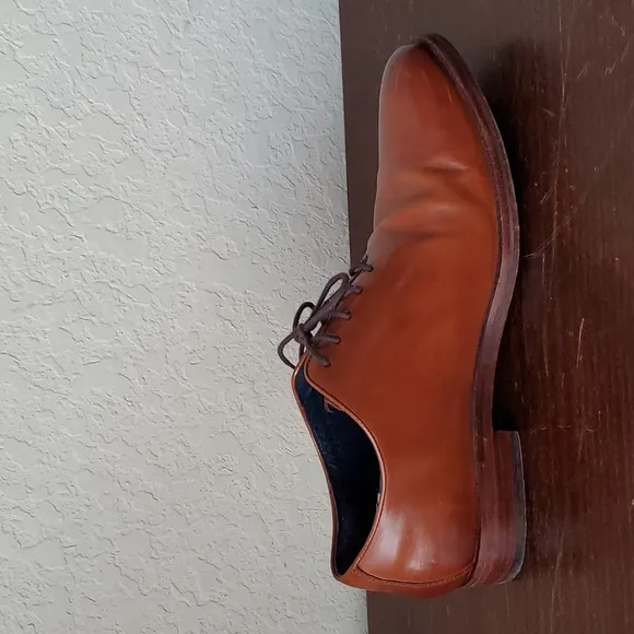 EUC. Cole Haan Mens Brown Lace Up Round Toe Oxford Dress Shoes Size 9.5M…