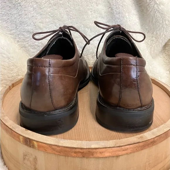 EUC Florsheim Cornell Leather Brown Oxfords Derby Dress Shoes Size 12