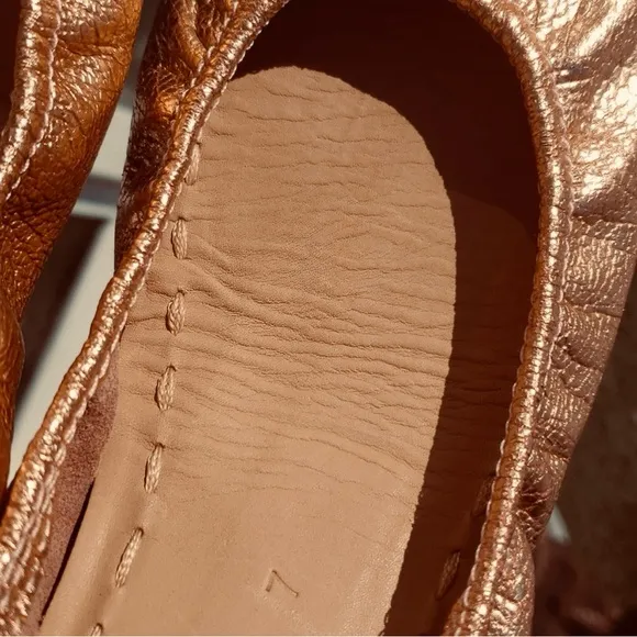 EUC! Tieks Flats by Gavrieli in Color Rose Gold Glam - Size Women’s 7