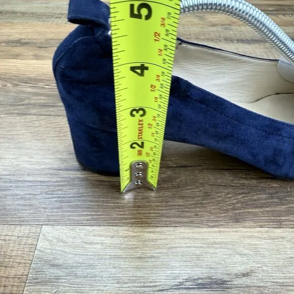 EVERLANE Size 8.5 Women Blue Suede Pump Shoes Shoes