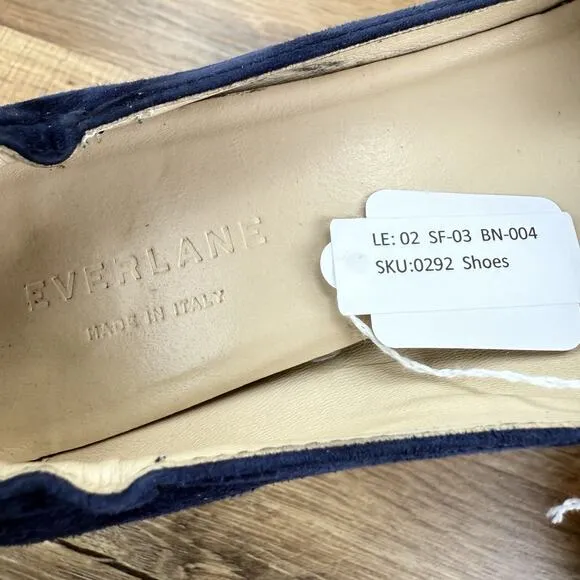 EVERLANE Size 8.5 Women Blue Suede Pump Shoes Shoes