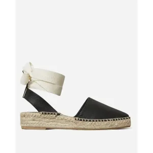Everlane The D'orsay Espadrille Black Ankle Tie Sandal Shoes Size 8